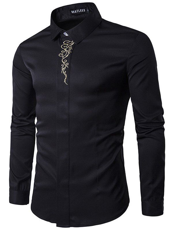 Men's European Code Youth Popular High-end Embroidery Multi-color Base Printing Shirt A25, Cadetblue
Men's European Code Youth Popular High-end Embroidery Multi-color Base Printing Shirt A25, Cadetblue