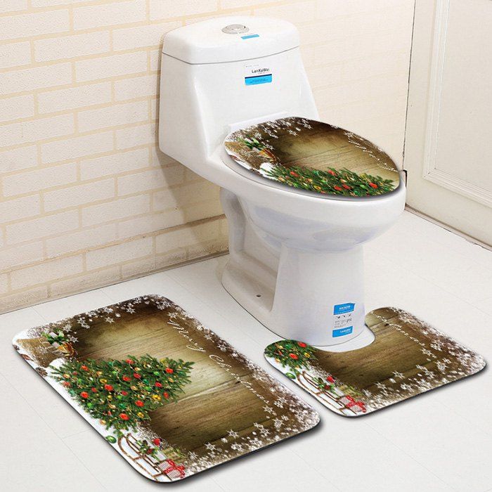 Dl2000 Christmas Snowman Bathroom Toilet Three-piece Floor Mat Door Mat Bathroom Carpet, Multi-a
Dl2000 Christmas Snowman Bathroom Toilet Three-piece Floor Mat Door Mat Bathroom Carpet, Multi-a