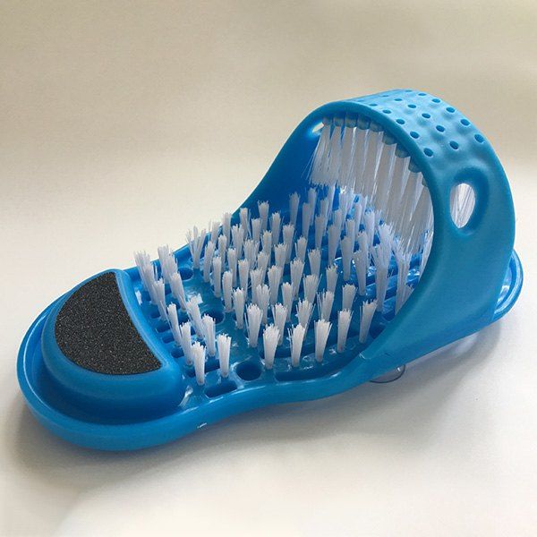 

Plastic Shower Massage Shoes Brush Pumice Stone Scrubber Spa Remove Dead Skin Foot Care Tool, Deep sky blue