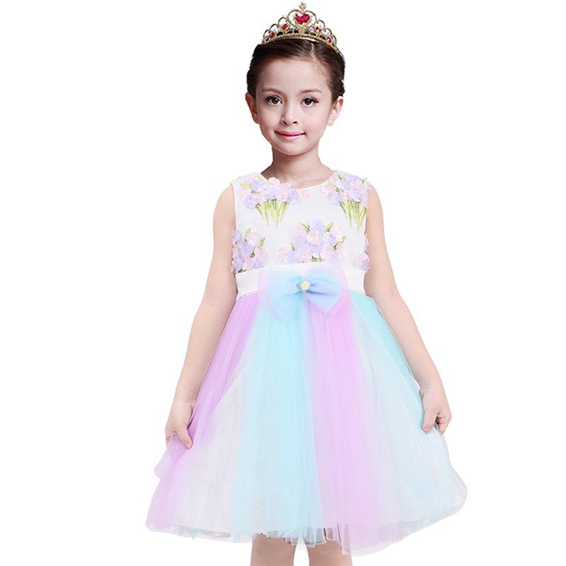 Duokipolla Girls Dress 3D Embroidery Flowers Rainbow Stitching Mesh Skirt, Multi-a
Duokipolla Girls Dress 3D Embroidery Flowers Rainbow Stitching Mesh Skirt, Multi-a