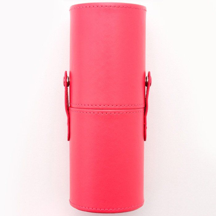

PU Makeup Brush Storage Bucket Cylinder Bag, Red