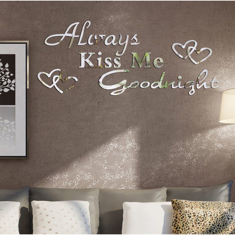 DIY Good Night Mirror Wall Stickers for Wall Decor, Silver
DIY Good Night Mirror Wall Stickers for Wall Decor, Silver