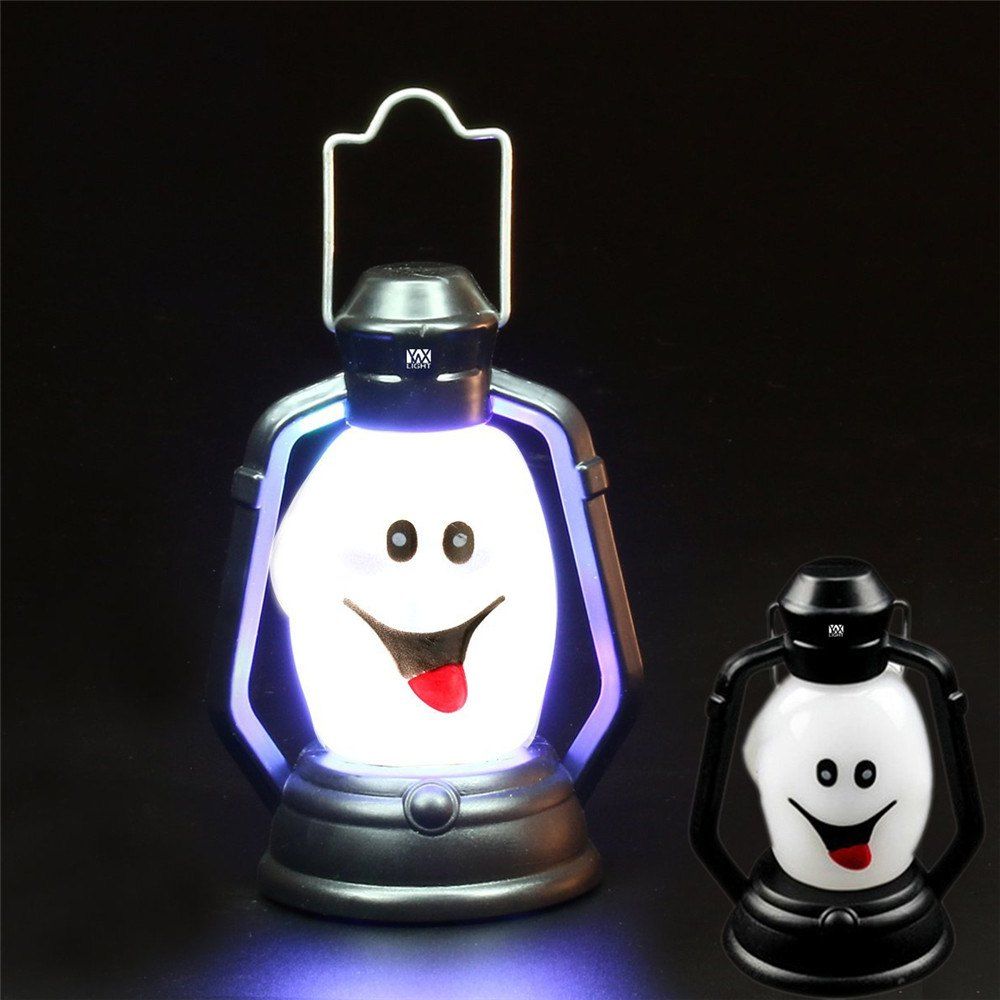 YWXLight Skull Grimace Ghost Witch Pumpkin Halloween Festival Props LED Flash Lantern Night Light Lamp, Rgb;white