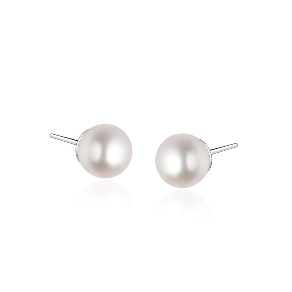 Sterling Silver Cultured Pearl and White Cubic Zirconia Small Dangling Earrings, White + gold
Sterling Silver Cultured Pearl and White Cubic Zirconia Small Dangling Earrings, White + gold