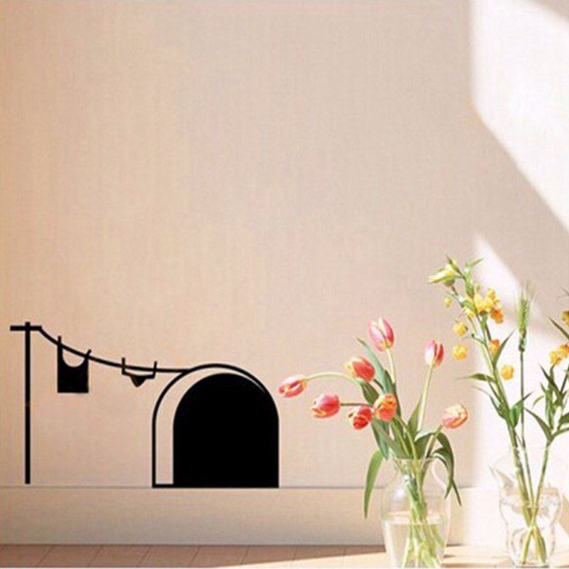 New Cute Cartoon Mouse Home Sticker Wall Decor Mouse Hole Children Decor Vinyl Decal, Black
New Cute Cartoon Mouse Home Sticker Wall Decor Mouse Hole Children Decor Vinyl Decal, Black