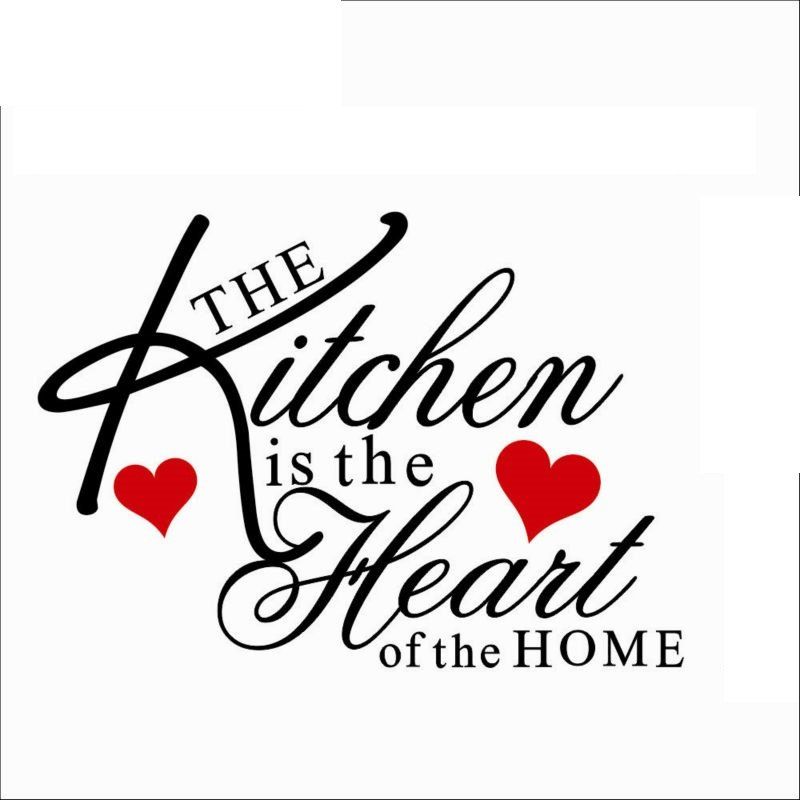 Kitchen is Heart of the Home Quote Wall Decal Removable Wall Sticker, Multi 
Kitchen is Heart of the Home Quote Wall Decal Removable Wall Sticker, Multi