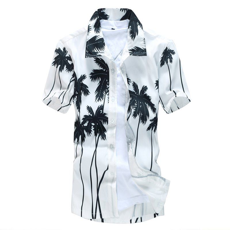 Men's Punk Gothic Boho Plus Size Shirt, White