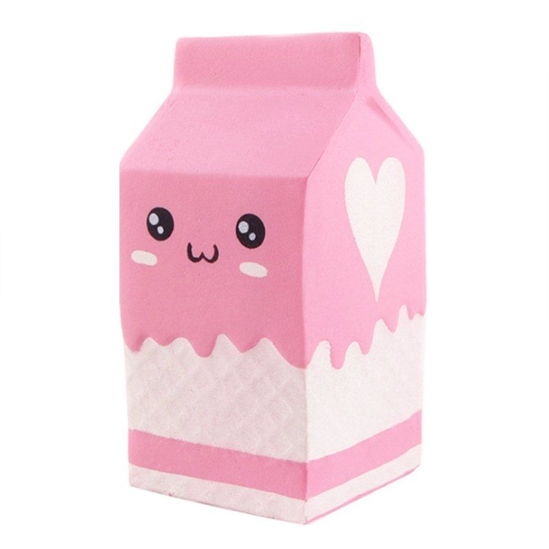 

Milk Box Slow Rising Scented Jumbo Squishy Cartoon Bread Hand Pillow Toy, Pink