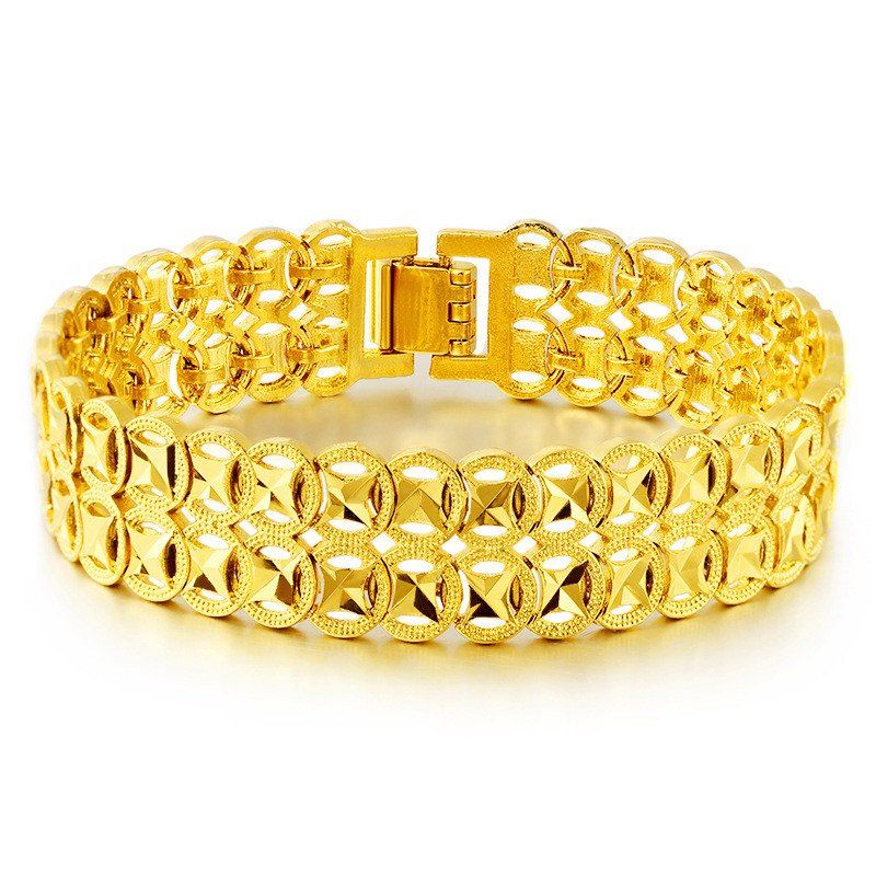 Stainless Steel Metal Bracelet, Gold