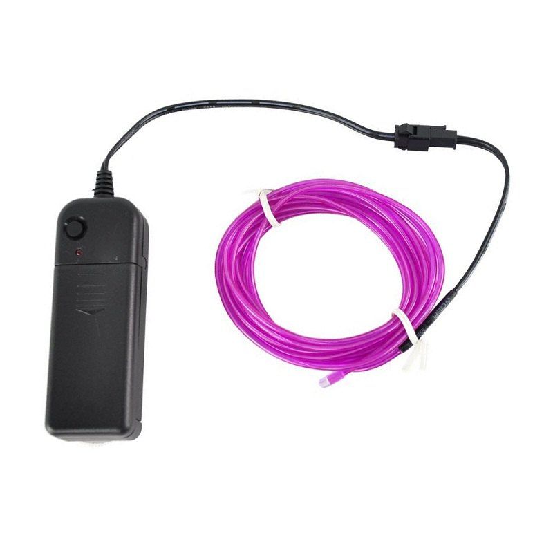 

3m Neon Light Electroluminescent Wire / El Wire with Battery Pack, Purple flower