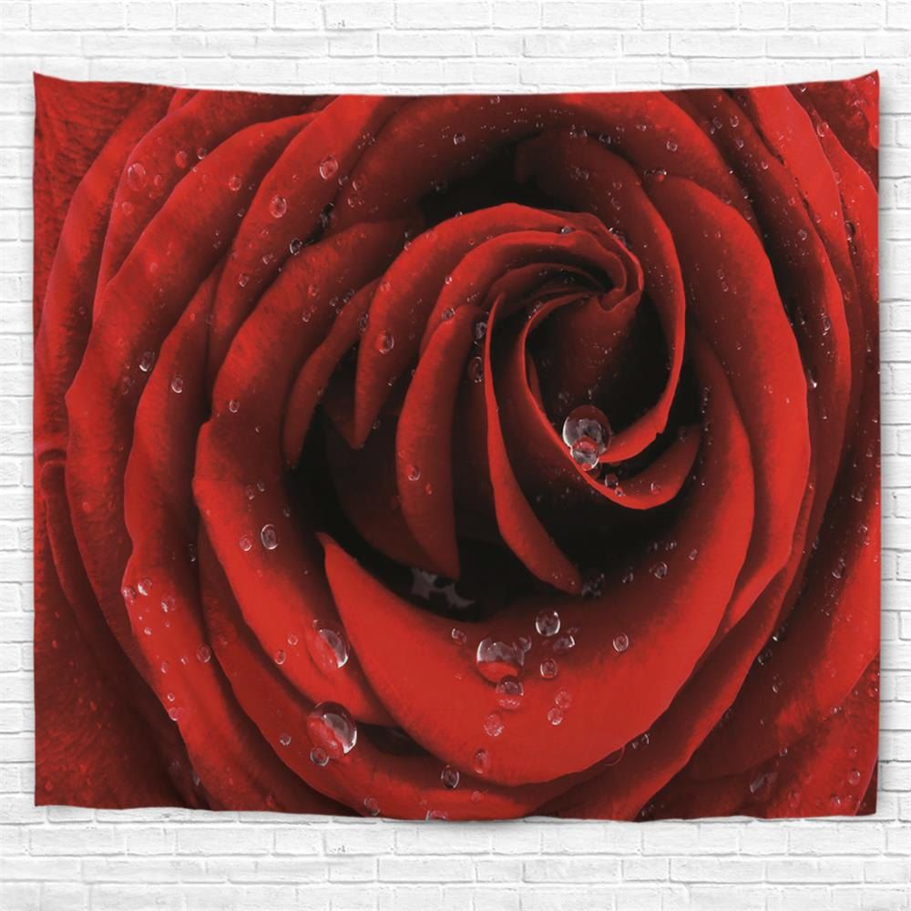 

A Rose 3D Printing Home Wall Hanging Tapestry for Decoration, Multi-a