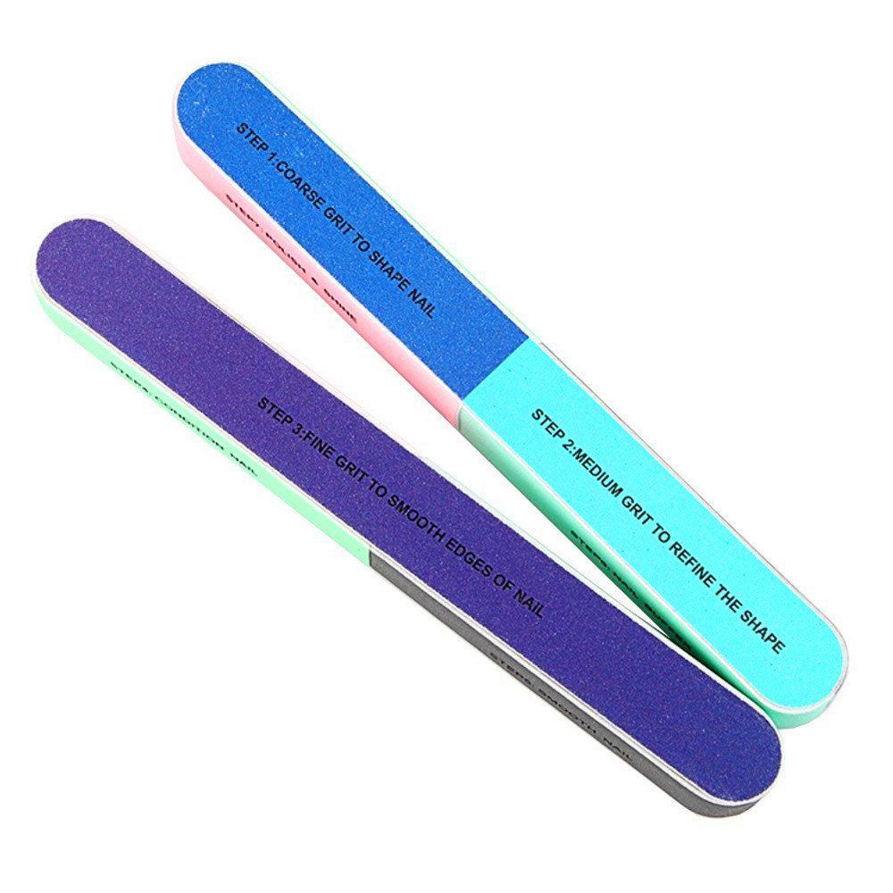 

Nail File and Buffer Cosmetic Manicure 7 Ways 2 Pack, Multi-a