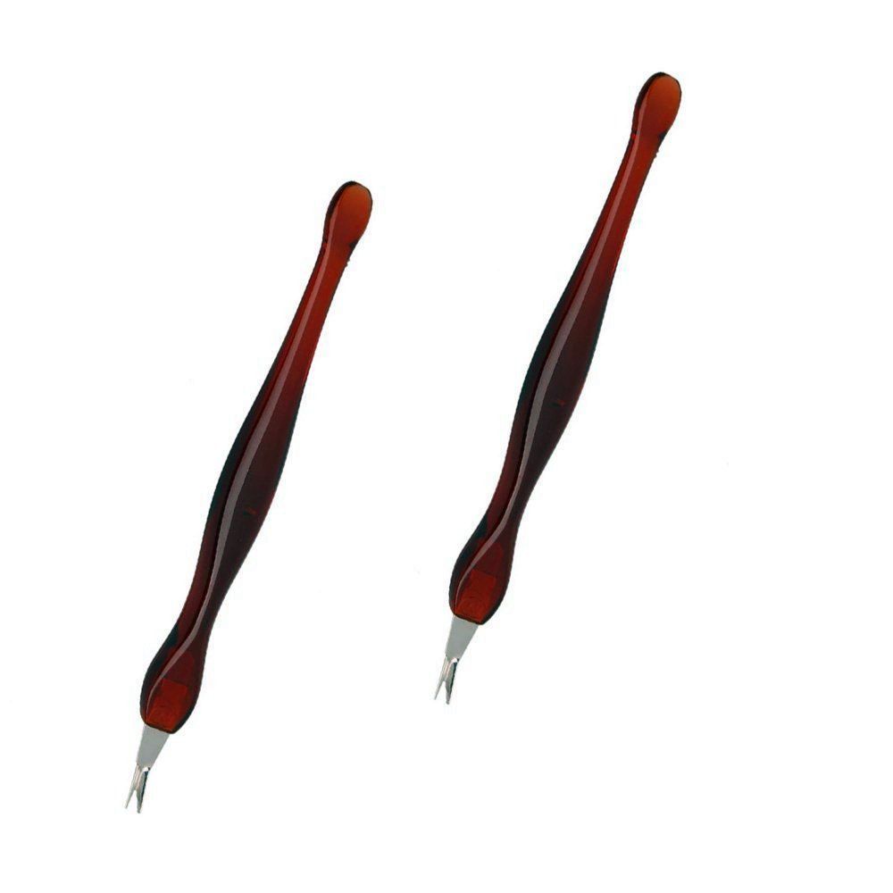 

Nail 2PCS Art Tool Dead Skin Fork Trimmer Peeling Knife Cuticle Remover, Mahogany