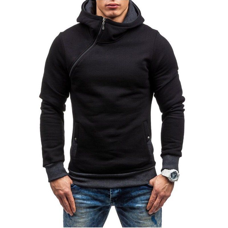 Men Fashion Diagonal Zipper Casual Hooded Long Sleeve Turtleneck Sweater, Dark gray
Men Fashion Diagonal Zipper Casual Hooded Long Sleeve Turtleneck Sweater, Dark gray