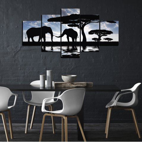 YISHIYUAN 5 Pcs HD Inkjet Paints Abstract black elephant Decorative Painting, Multi
YISHIYUAN 5 Pcs HD Inkjet Paints Abstract black elephant Decorative Painting, Multi