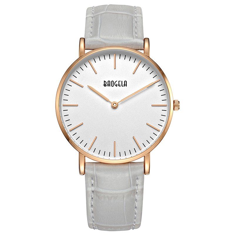 Baogela Womens Fashion Alloy Case Leather Strap Waterproof Quartz Watches, Light gray
Baogela Womens Fashion Alloy Case Leather Strap Waterproof Quartz Watches, Light gray