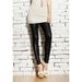 Popular Alluring Solid Color PU Leather Women's Skinny Leggings -  