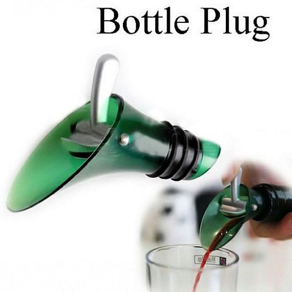 

Red Wine Aerator Bottle Plug Cap Pourer Silicone Shutoff Seal Stopper - Green