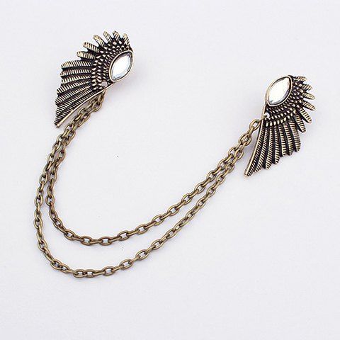 Outfit Retro Angel's Wings Brooch Necklace For Women  