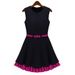 Elegant Ruffle Sleeveless Black Women's Summer Dress -  