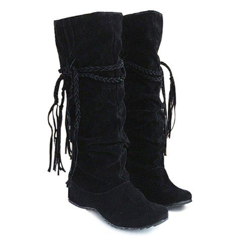boots with tassels women's