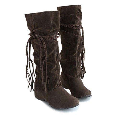 boots with tassels women's