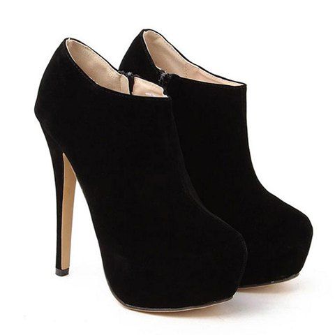 long black boot heels