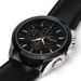 No.9914 Badace Brand Men Watch Time Showed by 12 Strips with Round Black Dial Leather Watchband -  