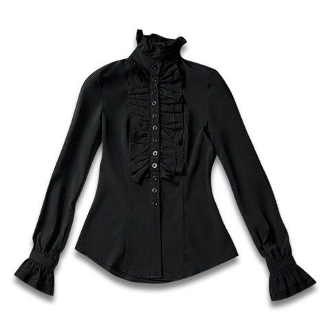 flared collar shirt