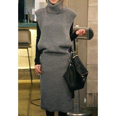 cap sleeve turtleneck