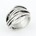 Retro Stripe Solid Color Ring For Women -  