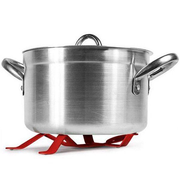 

High Quality Antiseptic Stainless Steel Littel Human Design Pot Pad, Red
