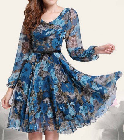 new look puff sleeve chiffon shirt dress in pink floral