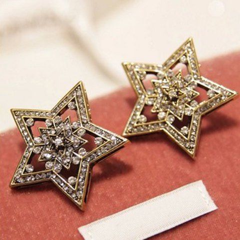 diamante pair earrings multi openwork layered stud star rosegal fb join