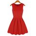 Simple Style Scoop Collar Sleeveless Solid Color Flouncing Women's Sundress -  