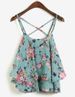 Stylish Floral Print Sleeveless Scoop Neck Chiffon Women's Tank Top -  
