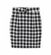 Retro Style Single-Breasted High Waisted Dotted and Tartan Print Women's Bodycon Dress -  