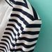 Casual Style Collarless Stripe Print 3/4 Sleeve Women's Blazer -  