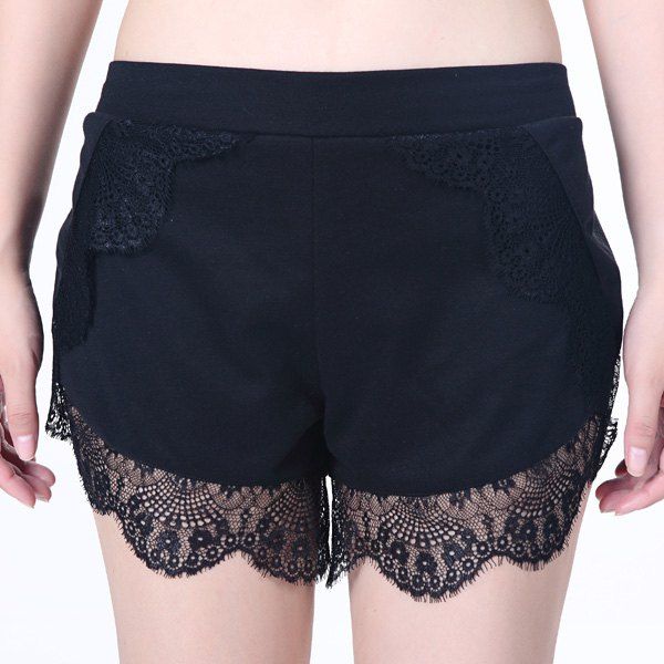 Black shorts lingerie dirty talk