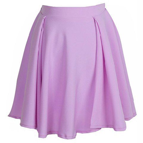 [30% OFF] Preppy Style Solid Color Skirt For Women | Rosegal