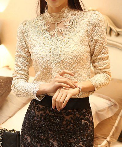 beaded long sleeve top