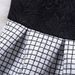 Stylish Jewel Neck Embossed Sleeveless Dress For Women -  