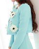 Vintage Solid Color Floral Embellished Sleeveless Dress and Jacket Suits For Women -  