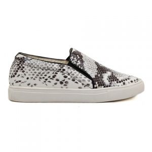 flat snake print shoes