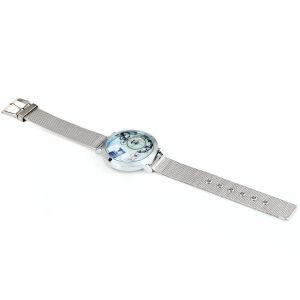 Silver Fiana A68 Female Quartz Watch Round Dial Camera Pattern Steel ...