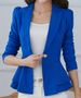 Stylish Lapel Long Sleeve Solid Color One-Button Women's Blazer -  