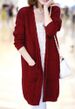 Elegant Cable-Knit Loose-Fitting Long Sleeve Cardigan For Women -  