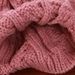 Fuzzy Ball Buttons Knitted Hemp Toboggan Hat -  