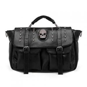 Punk Rivets and Skull Design Women's Tote Bag