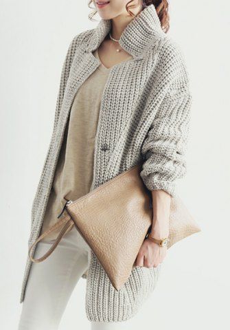 collar stand rosegal stylish cardigans sweaters